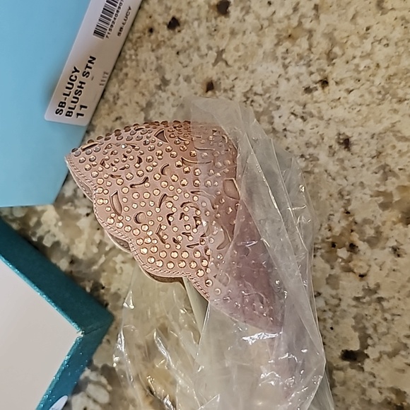 Betsy Johnson Blue Lucy Blush Embelished Flat - NIB - Picture 5 of 5